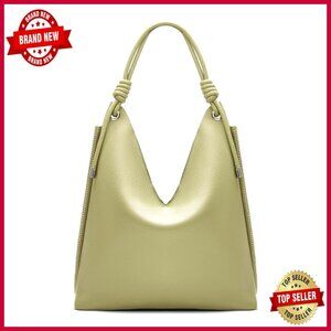 Soft Slouchy Hobo Bag with Knotted Handle, Spacious 16x11